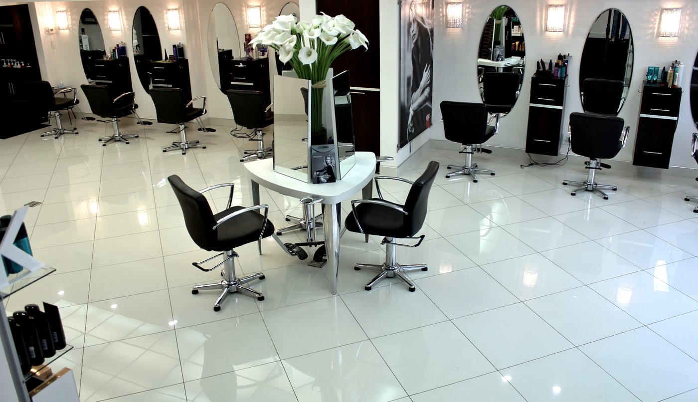 Reception area inside Salon Icon NYC