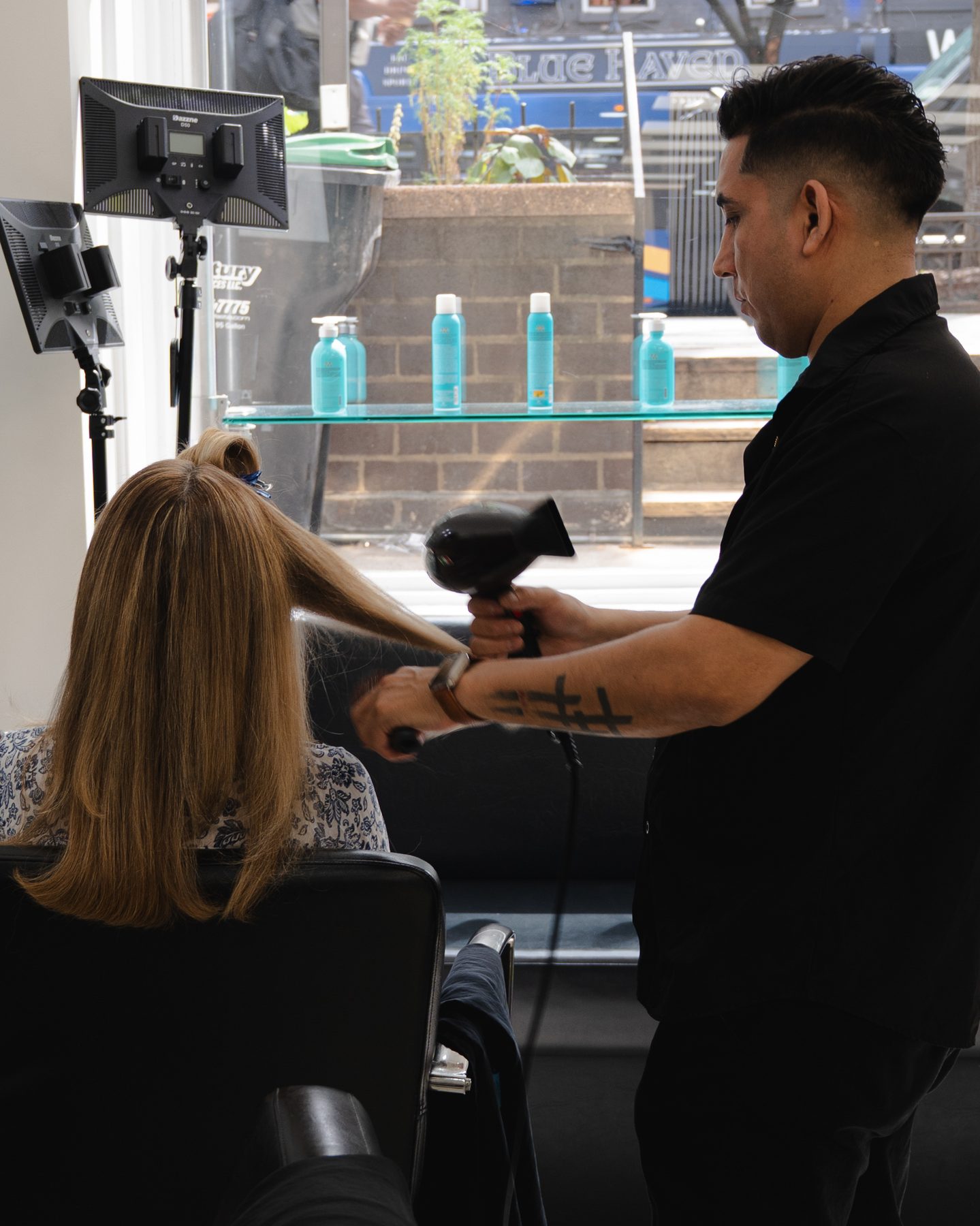 Blowout finishing at Salon Icon NYC