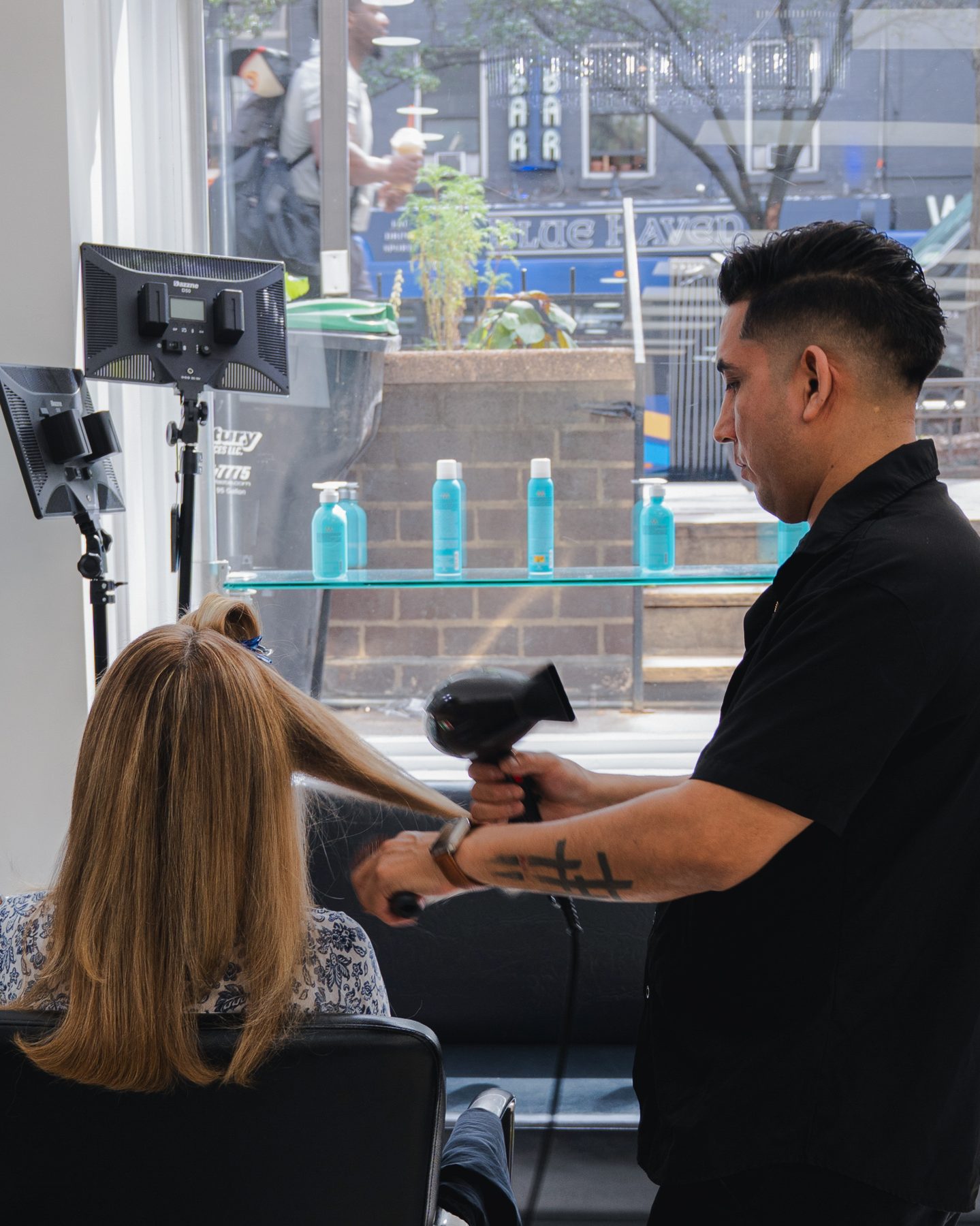 Bridal blowout styling at Salon Icon NYC
