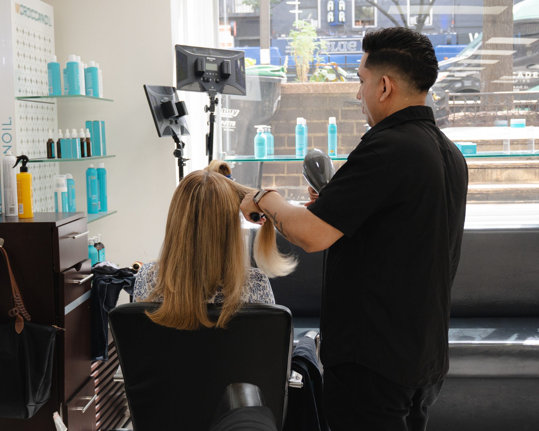 Blowout finishing at Salon Icon NYC