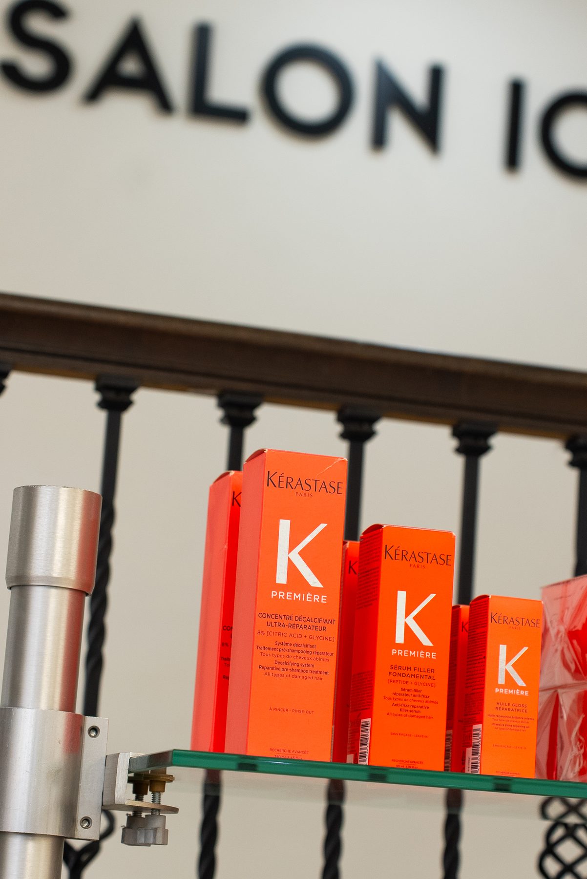 Kérastase products on display at Salon Icon NYC